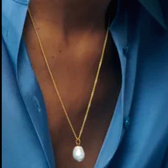 Nwot MONICA VINADER NURA 18k Pearl Necklace - Picture 1 of 4
